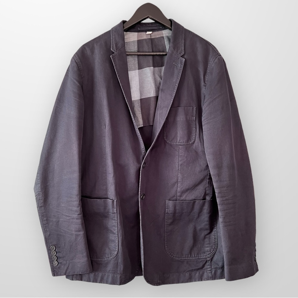 Burberry Cotton Blazer Navy Blue | Mens Blazers | Suits and Jackets | La…